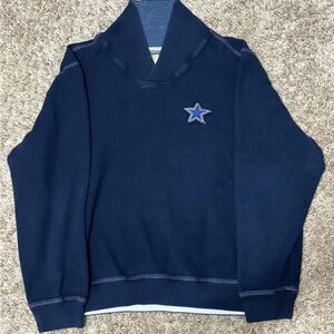 Tommy Bahama Navy Dallas Cowboys collared sweatshirt extra large xl